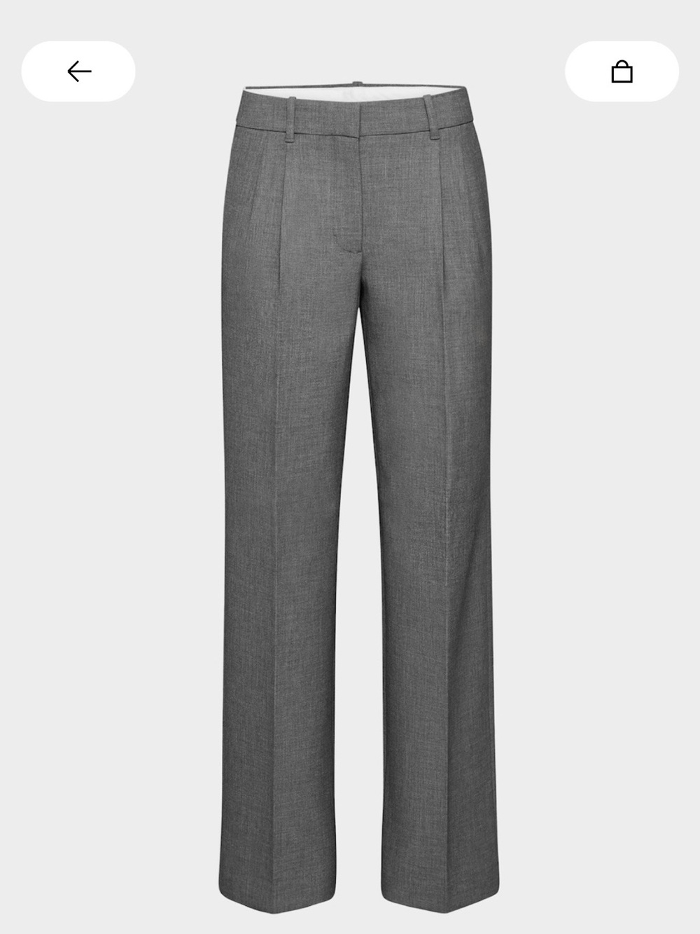 Aritzia Effortless Lo-Rise Wide-Leg Pants in Heather Charcoal - Picture 4 of 4